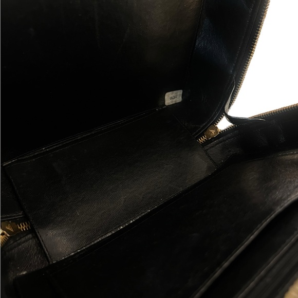 Chanel Black Patent Quilted   Vanity Case Top Handle Shoulder Bag - Picture 8 of 10